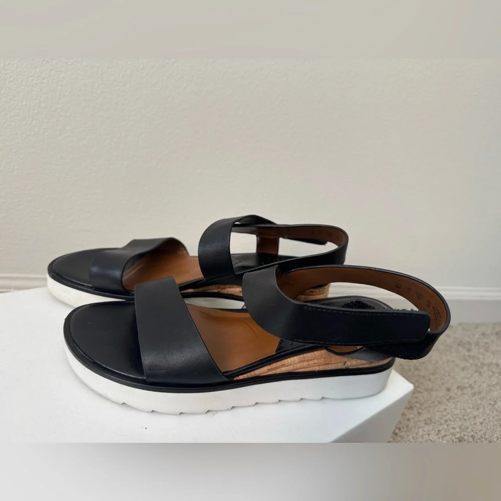 Franco Sarto Chiara Platform Black and white Sandals Size 9 - Picture 4 of 9